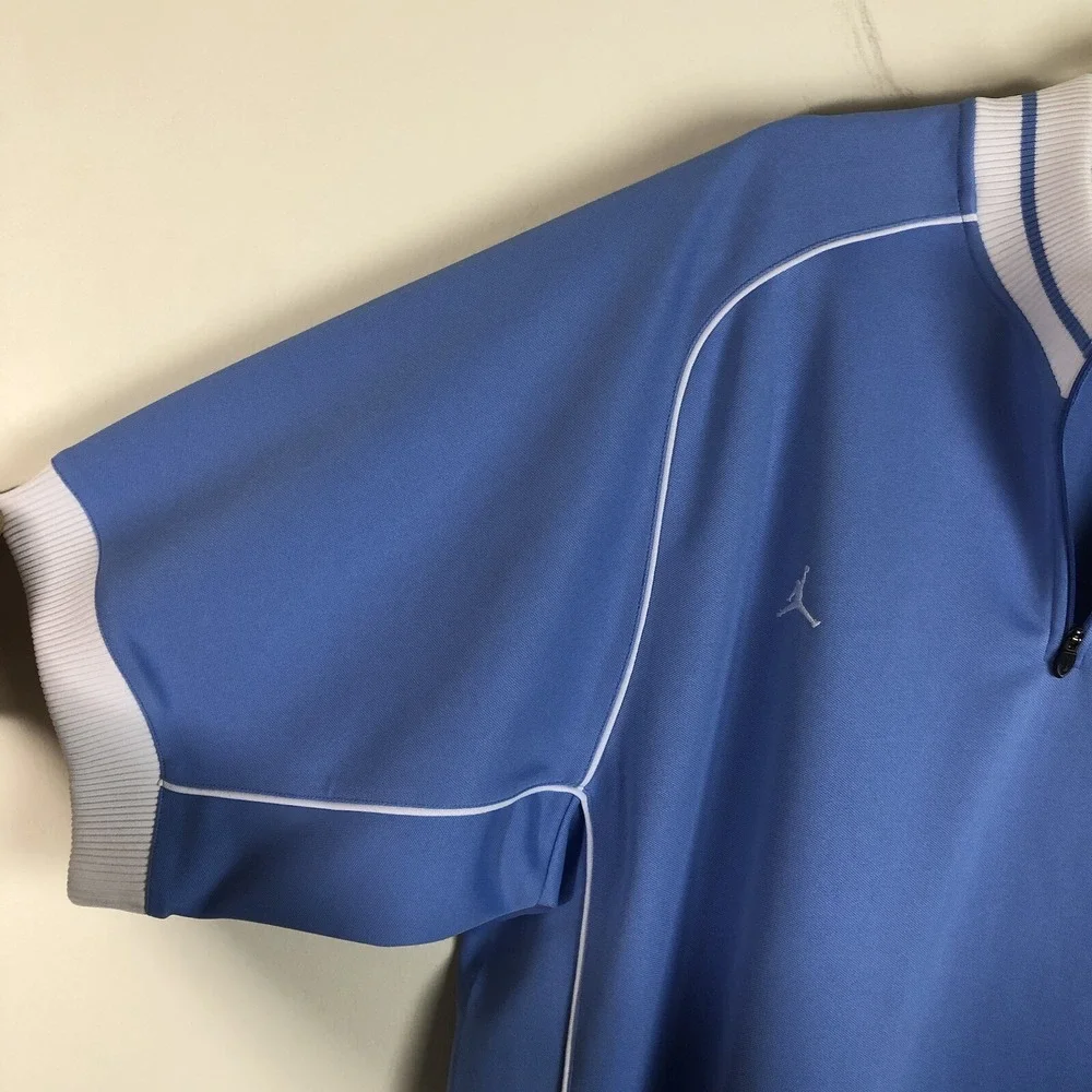 Vintage Jordan North Carolina Jumpman Basketball Baby Blue Pullover Mens Size L